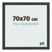 Cadre Photo 70x70cm Anthracite MDF Bologna De Face Mesure | Yourdecoration.fr