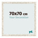 Cadre Photo 70x70cm Blanc Vintage MDF Bologna De Face Mesure | Yourdecoration.fr