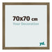 Cadre Photo 70x70cm Bronze Décor MDF Bologna De Face Mesure | Yourdecoration.fr