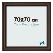 Cadre Photo 70x70cm Chene Fonce MDF Lazio De Face Mesure | Yourdecoration.fr