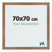 Cadre Photo 70x70cm Cuivre Décor MDF Bologna De Face Mesure | Yourdecoration.fr