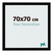 Cadre Photo 70x70cm Noir Brillant MDF Bologna De Face Mesure | Yourdecoration.fr