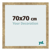 Cadre Photo 70x70cm Or Antique MDF Bologna De Face Mesure | Yourdecoration.fr