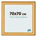 Cadre Photo 70x70cm Or Mat MDF Lazio De Face Mesure | Yourdecoration.fr