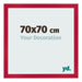 Cadre Photo 70x70cm Rouge MDF Bologna De Face Mesure | Yourdecoration.fr
