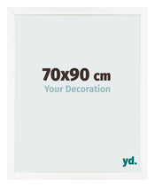 Cadre Photo 70x90 cm Blanc Brillant MDF Bologna De Face Mesure | Yourdecoration.fr