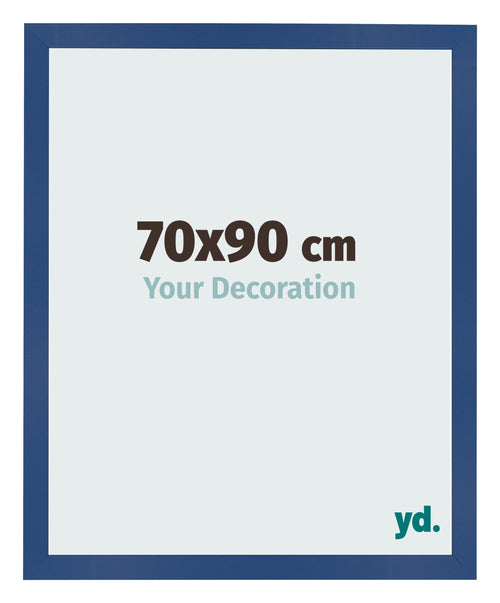 Cadre Photo 70x90 cm Bleu Fonce MDF Bologna De Face Mesure | Yourdecoration.fr