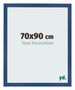 Cadre Photo 70x90 cm Bleu Fonce MDF Bologna De Face Mesure | Yourdecoration.fr