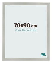 Cadre Photo 70x90cm Argent Mat MDF Bologna De Face Mesure | Yourdecoration.fr