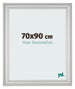 Cadre Photo 70x90cm Argent Mat MDF Lazio De Face Mesure | Yourdecoration.fr