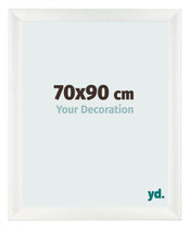 Cadre Photo 70x90cm Blanc Vintage MDF Pisa De Face Mesure | Yourdecoration.fr