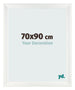 Cadre Photo 70x90cm Blanc Vintage MDF Pisa De Face Mesure | Yourdecoration.fr