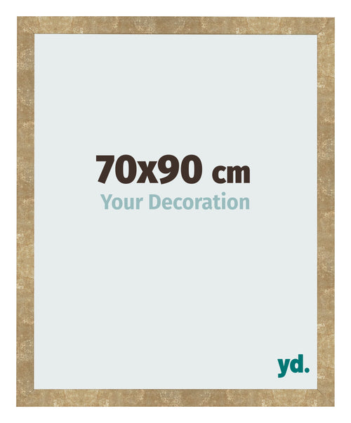 Cadre Photo 70x90cm Or Antique MDF Bologna De Face Mesure | Yourdecoration.fr