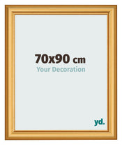 Cadre Photo 70x90cm Or Mat MDF Lazio De Face Mesure | Yourdecoration.fr