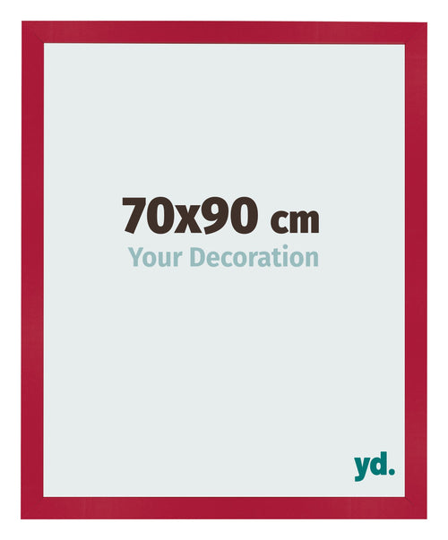 Cadre Photo 70x90cm Rouge MDF Bologna De Face Mesure | Yourdecoration.fr