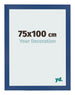 Cadre Photo 75x100 cm Bleu Fonce MDF Bologna De Face Mesure | Yourdecoration.fr