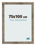 Cadre Photo 75x100 cm Metal Vintage MDF Bologna De Face Mesure | Yourdecoration.fr