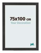 Cadre Photo 75x100 cm Noir Mat MDF Bologna De Face Mesure | Yourdecoration.fr