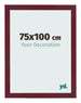 Cadre Photo 75x100 cm Vin Rouge Patine MDF Bologna De Face Mesure | Yourdecoration.fr