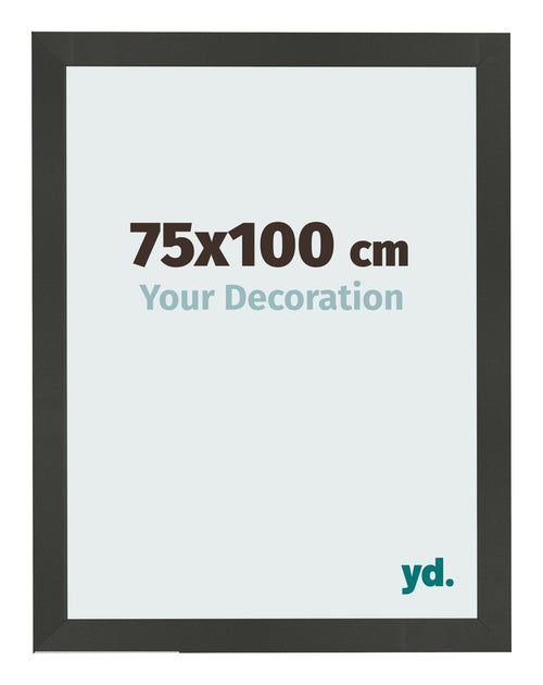 Cadre Photo 75x100cm Anthracite MDF Bologna De Face Mesure | Yourdecoration.fr