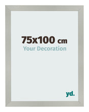 Cadre Photo 75x100cm Argent Mat MDF Bologna De Face Mesure | Yourdecoration.fr