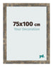 Cadre Photo 75x100cm Bleu Or Mélangé MDF Bologna De Face Mesure | Yourdecoration.fr
