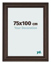 Cadre Photo 75x100cm Chene Fonce MDF Lazio De Face Mesure | Yourdecoration.fr