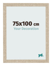 Cadre Photo 75x100cm Chêne Sonoma MDF Bologna De Face Mesure | Yourdecoration.fr