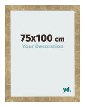 Cadre Photo 75x100cm Or Antique MDF Bologna De Face Mesure | Yourdecoration.fr