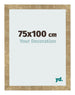 Cadre Photo 75x100cm Or Antique MDF Bologna De Face Mesure | Yourdecoration.fr