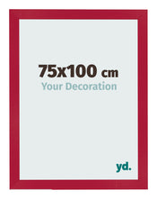 Cadre Photo 75x100cm Rouge MDF Bologna De Face Mesure | Yourdecoration.fr