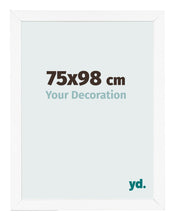 Cadre Photo 75x98 cm Blanc Mat MDF Bologna De Face Mesure | Yourdecoration.fr