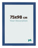 Cadre Photo 75x98 cm Bleu Fonce MDF Bologna De Face Mesure | Yourdecoration.fr
