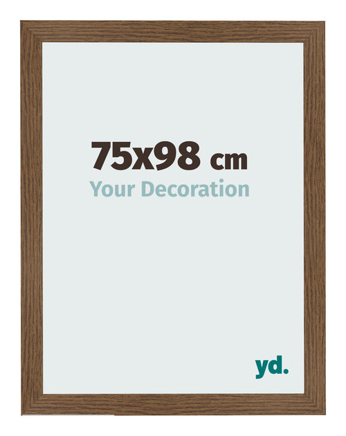 Cadre Photo 75x98 cm Chene Rustique MDF Bologna De Face Mesure | Yourdecoration.fr