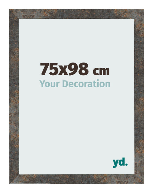 Cadre Photo 75x98 cm Metal Oxyde MDF Bologna De Face Mesure | Yourdecoration.fr
