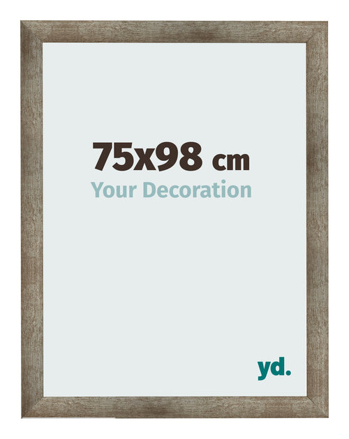 Cadre Photo 75x98 cm Metal Vintage MDF Bologna De Face Mesure | Yourdecoration.fr