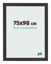 Cadre Photo 75x98 cm Noir Mat MDF Bologna De Face Mesure | Yourdecoration.fr
