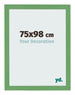 Cadre Photo 75x98 cm Vert MDF Bologna De Face Mesure | Yourdecoration.fr