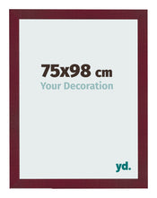 Cadre Photo 75x98 cm Vin Rouge Patine MDF Bologna De Face Mesure | Yourdecoration.fr