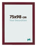 Cadre Photo 75x98 cm Vin Rouge Patine MDF Bologna De Face Mesure | Yourdecoration.fr