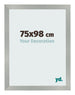 Cadre Photo 75x98cm Aluminium Brossé MDF Bologna De Face Mesure | Yourdecoration.fr