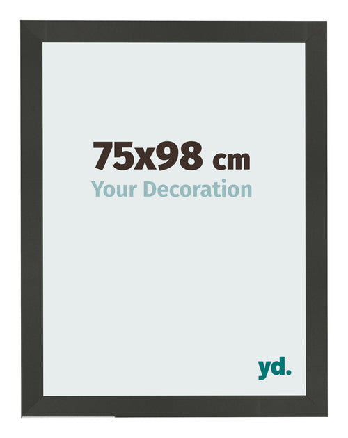 Cadre Photo 75x98cm Anthracite MDF Bologna De Face Mesure | Yourdecoration.fr