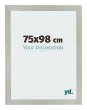 Cadre Photo 75x98cm Argent Mat MDF Bologna De Face Mesure | Yourdecoration.fr