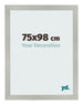 Cadre Photo 75x98cm Argent Mat MDF Bologna De Face Mesure | Yourdecoration.fr