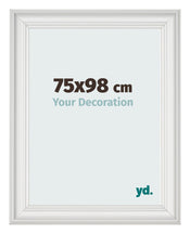 Cadre Photo 75x98cm Blanc Patine MDF Lazio De Face Mesure | Yourdecoration.fr