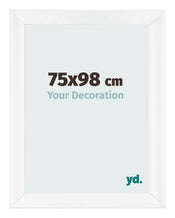 Cadre Photo 75x98cm Blanc Vintage MDF Pisa De Face Mesure | Yourdecoration.fr