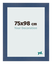Cadre Photo 75x98cm Bleu Fonce Patine MDF Pisa De Face Mesure | Yourdecoration.fr