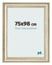 Cadre Photo 75x98cm Brillance Metallique MDF Lazio De Face Mesure | Yourdecoration.fr