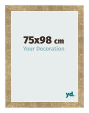 Cadre Photo 75x98cm Or Antique MDF Bologna De Face Mesure | Yourdecoration.fr