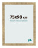 Cadre Photo 75x98cm Or Antique MDF Bologna De Face Mesure | Yourdecoration.fr